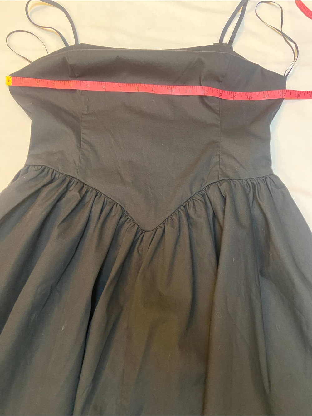 Edgy Black Poplin Mini Dress - Picture 7 of 11